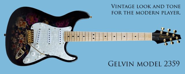 Custom electric guitar. Built by William Gelvin, Gelvin Guitars