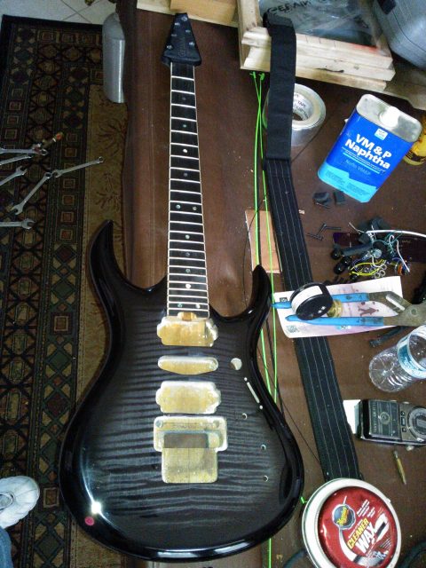 Custom electric guitar. Built by William Gelvin, Gelvin Guitars