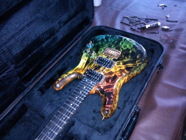 Handbuilt custom electric guitar. Built by William Gelvin, Gelvin Guitars