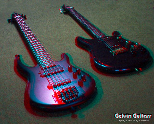 Custom guitar, body and neck detail. Built by William Gelvin, Gelvin Guitars