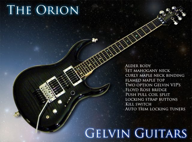 Custom electric guitar. Built by William Gelvin, Gelvin Guitars