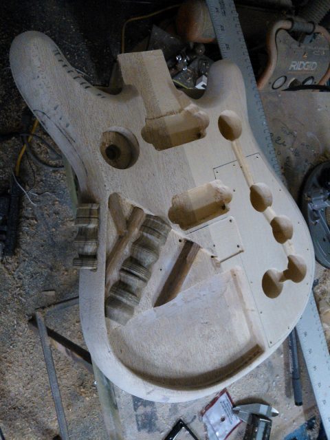Handbuilt custom electric guitar. Built by William Gelvin, Gelvin Guitars