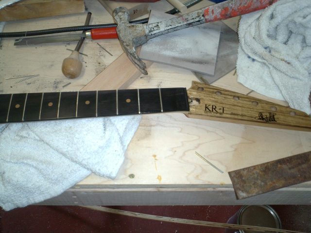 Electric guitar built from scratch. Built by William Gelvin, Gelvin Guitars