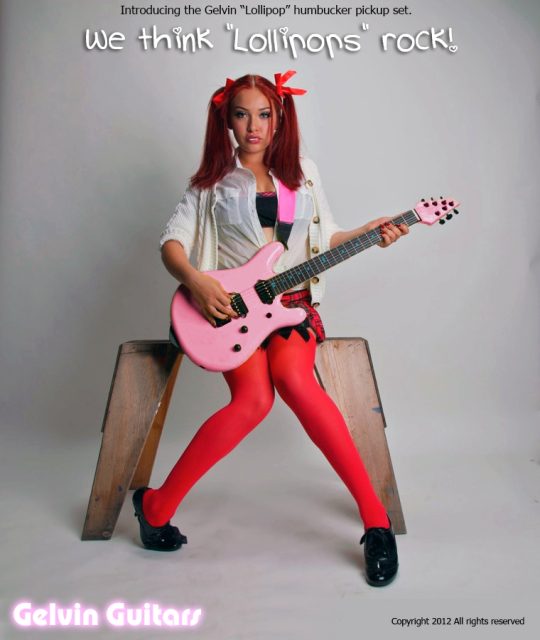 Custom electric guitar, studio photo. Built by William Gelvin, Gelvin Guitars
