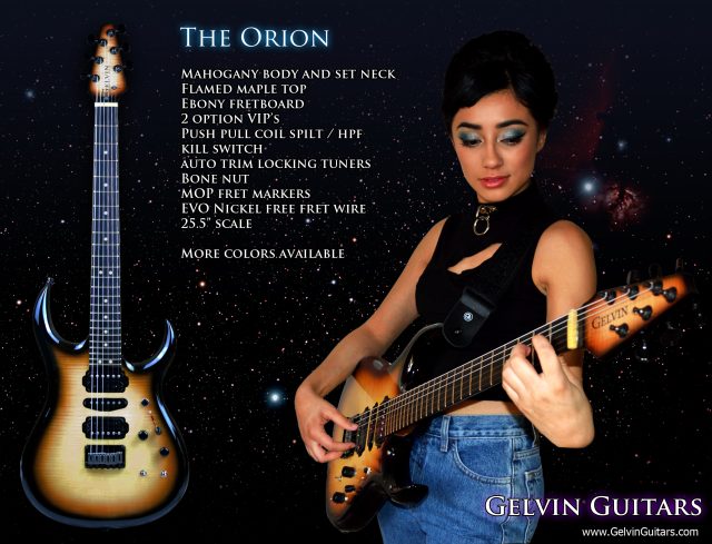 Handbuilt custom electric guitar. Built by William Gelvin, Gelvin Guitars