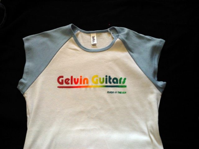 Custom guitar, body and neck detail. Built by William Gelvin, Gelvin Guitars